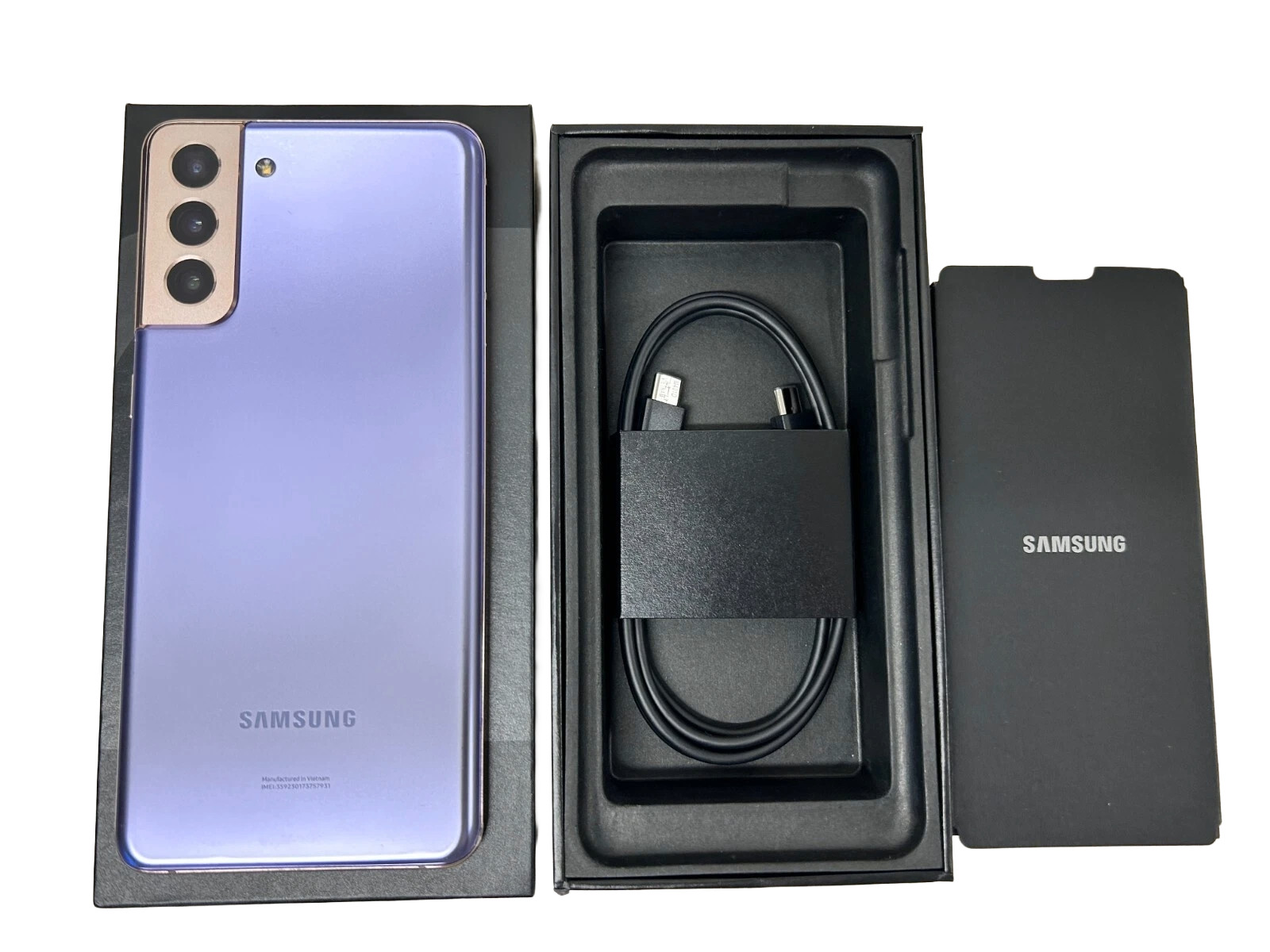 In-Box Samsung Galaxy S21 Plus S21+ 5G 128GB Unlocked SMG996U Very Good Moderate