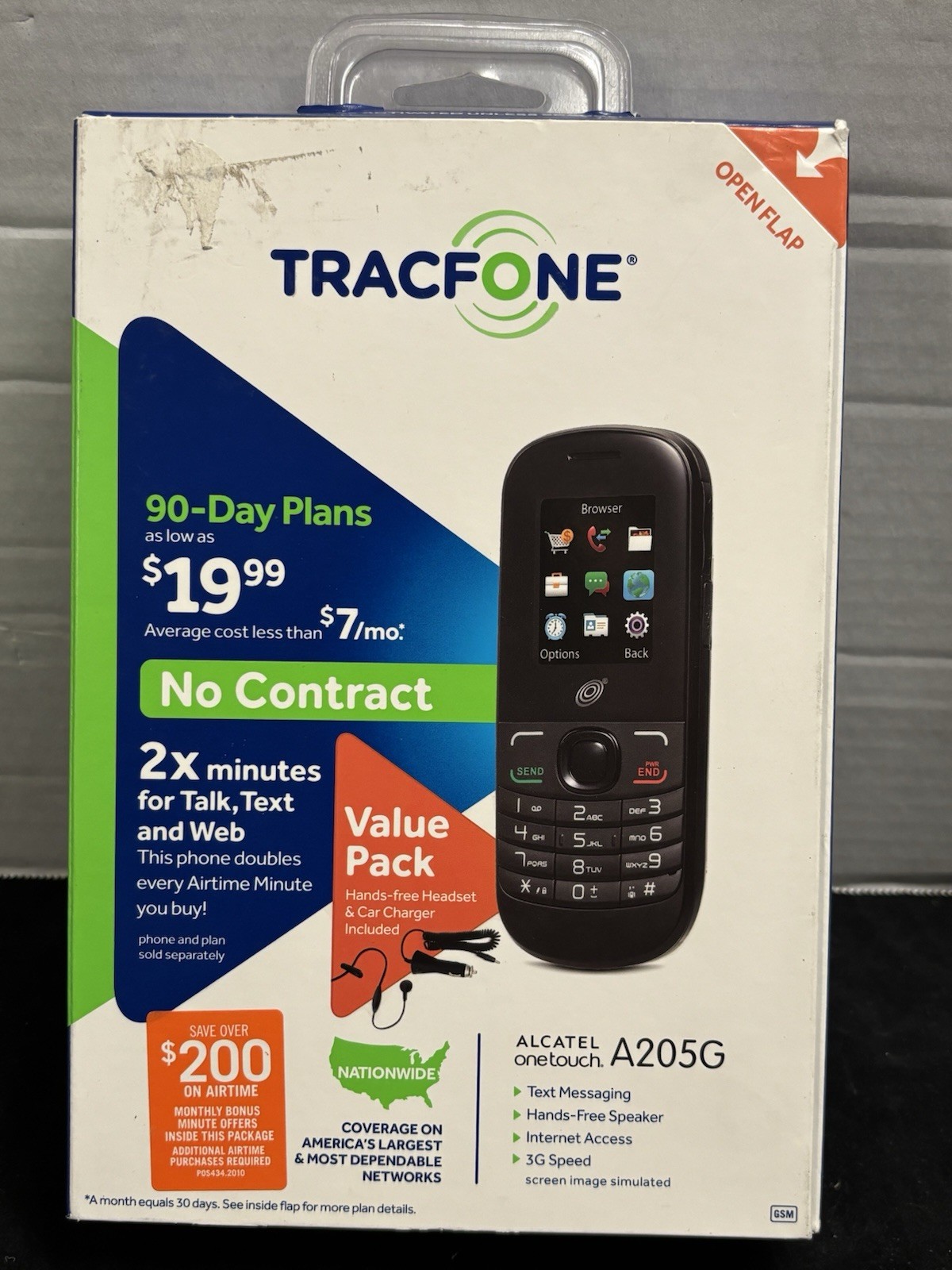 New Tracfone LG 109c 3G 3.5″ Screen 4 GB Micro SD GPS Bluetooth in Box