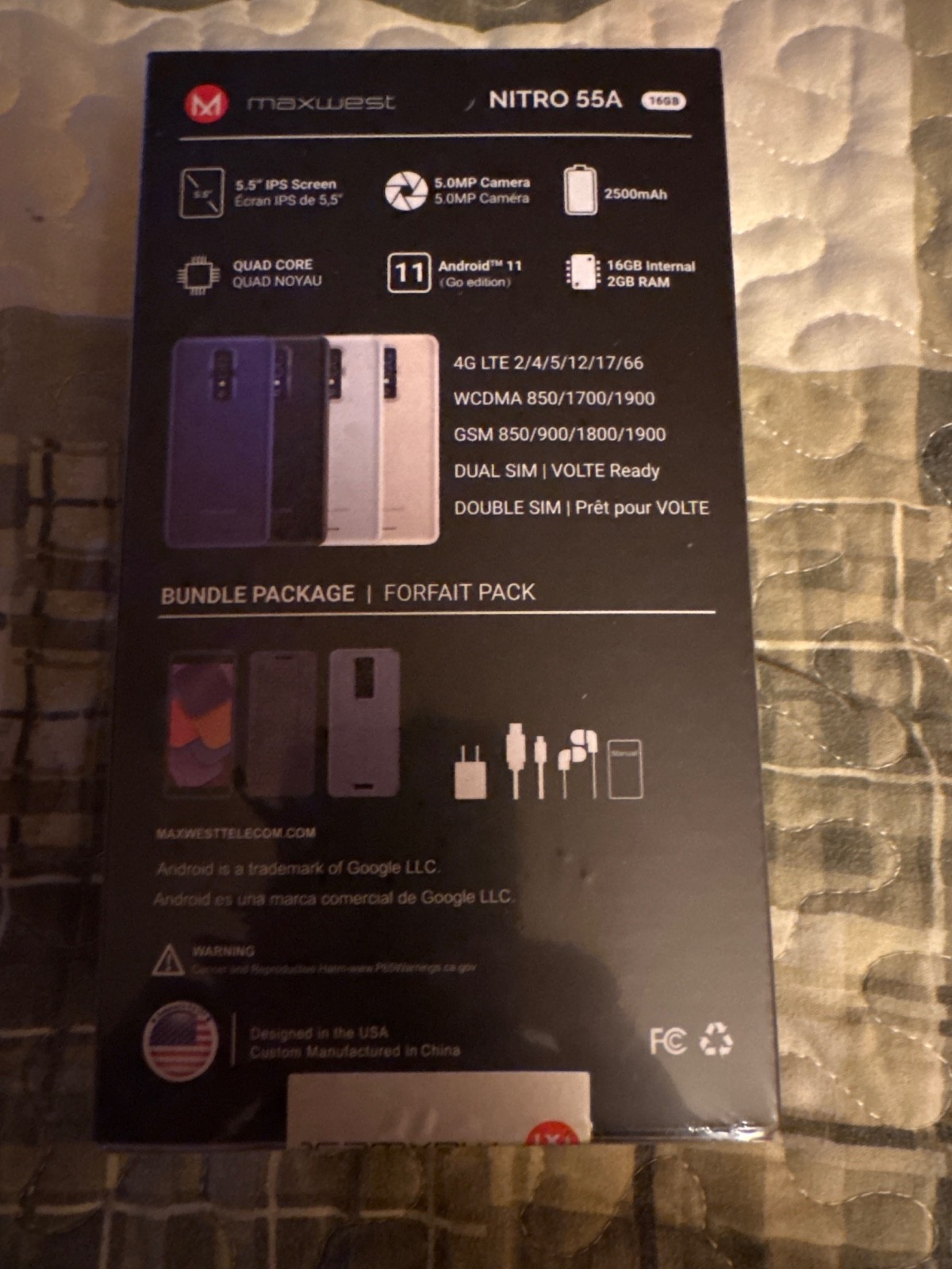 Maxwest Nitro 55A 16GB 5.5 screen smartphone Unlocked