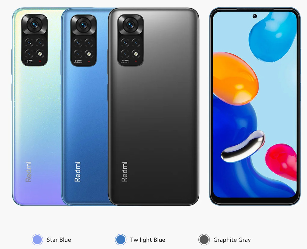 Xiaomi Redmi Note 11 4G LTE Star Blue – 6GB RAM – 128GB ROM – GLOBAL – NEW