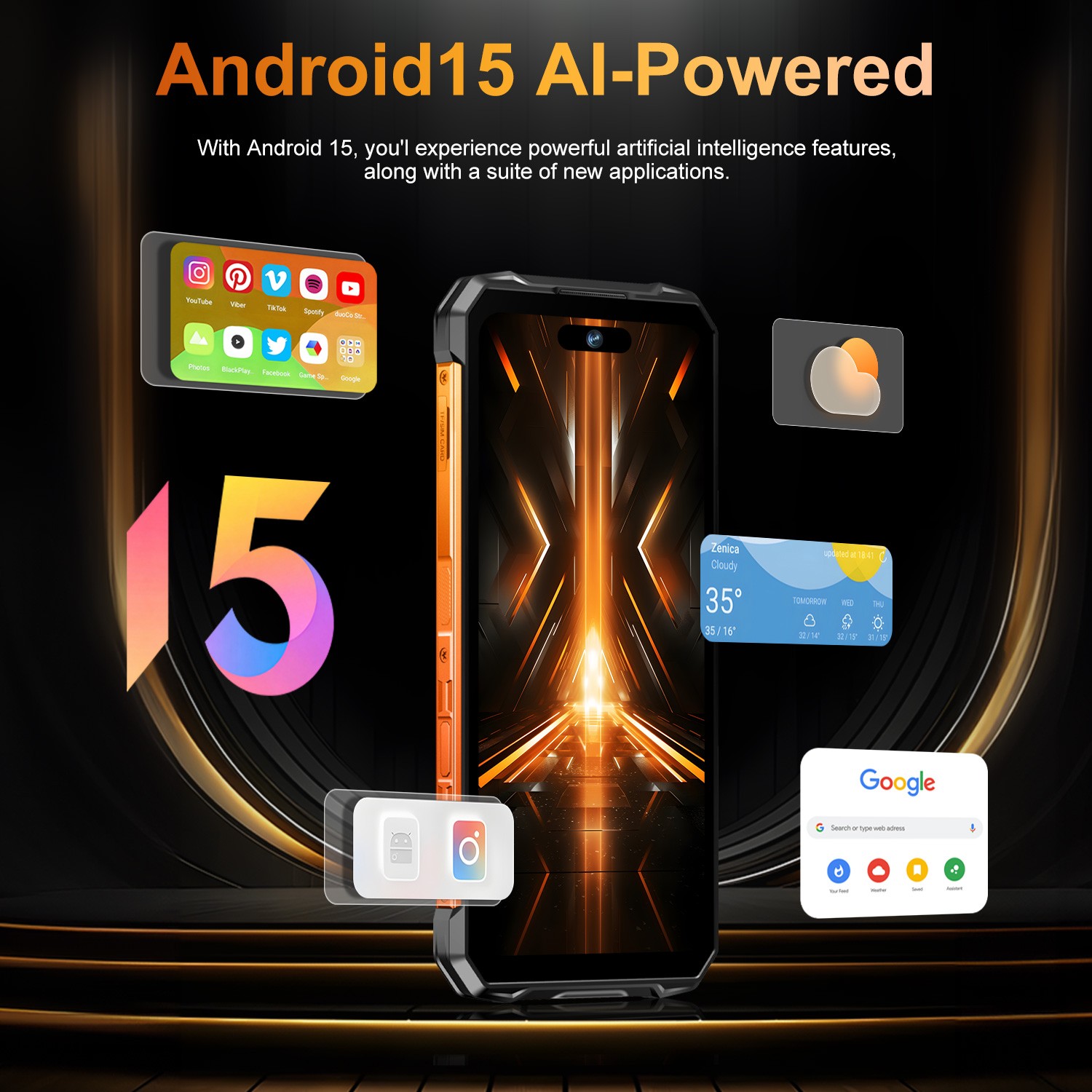 Rugged Phone R17 Pro MAX 256G 5G Smartphone Unlocked Cell Phone DualSim 11000mAh