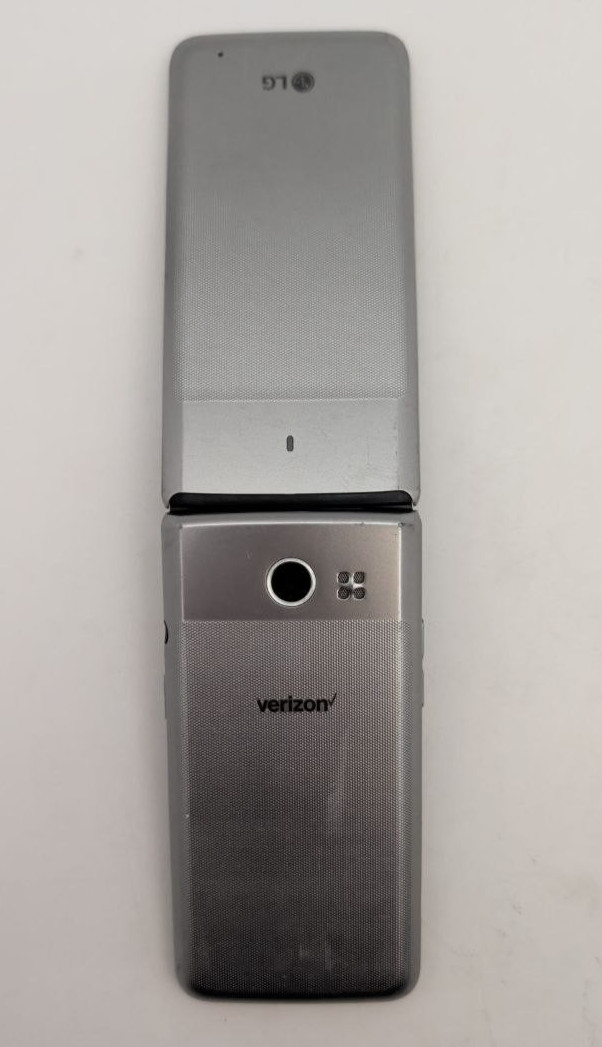 LG Exalt VN220 Verizon 4G LTE Flip Smartphone 5MP Camera Silver Not Working READ