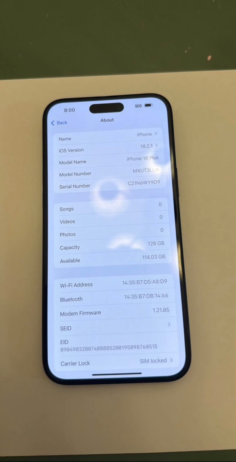 Apple iPhone 16 Plus 128GB Black