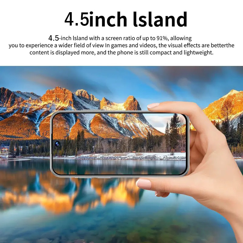 W&O 4.5-inch Mini Cell Phone Smartphone Android Cheap Phone G25 Pro (Orange)