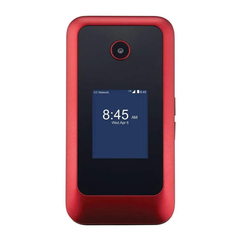 Consumer Cellular Verve Snap Z2336 8GB 4G LTE Red GSM Unlocked Flip Phone New