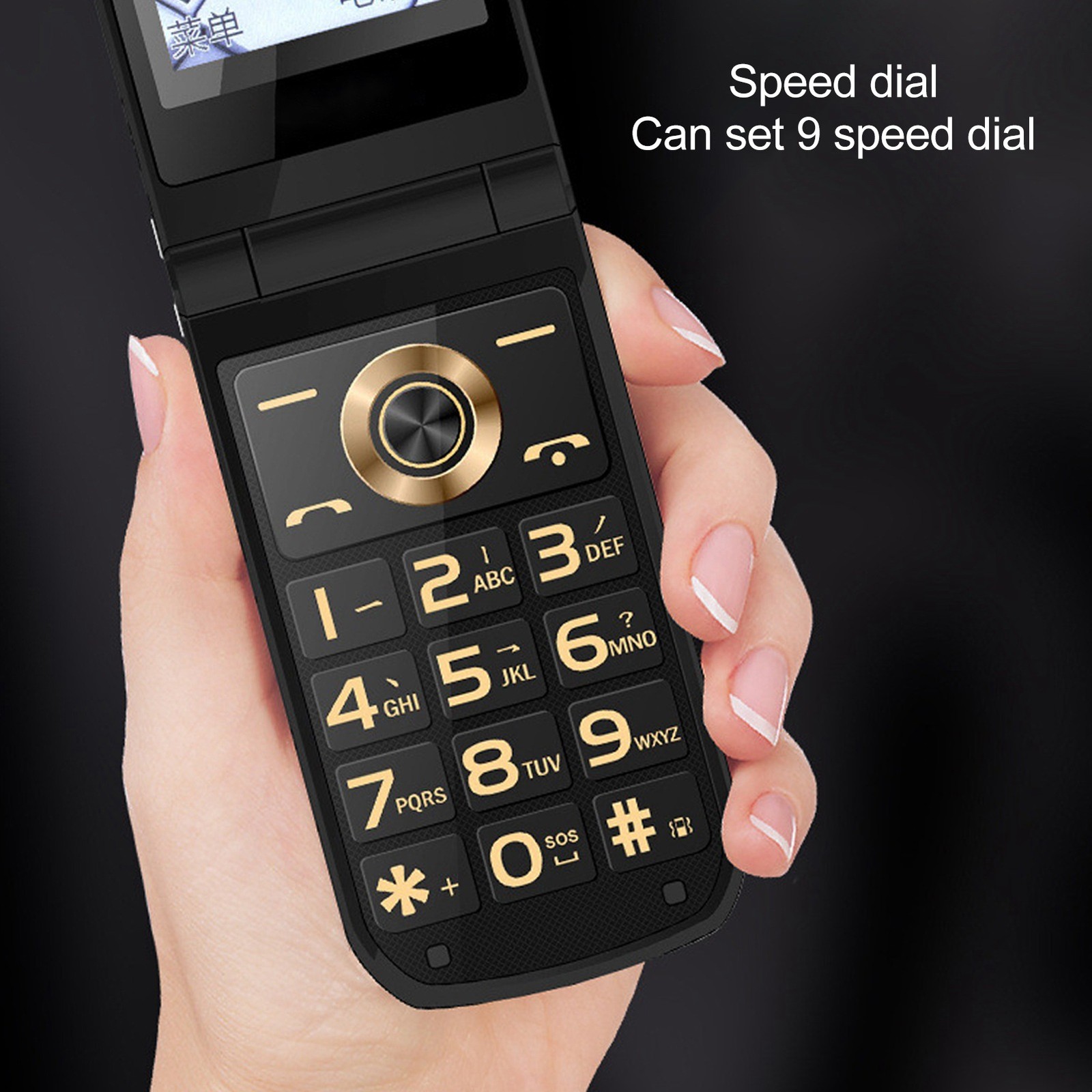 YEEMI K21+ 4G Flip Cell Phone Big Button 2.6in 1.77in Dual Screen Loud Soun XYIY