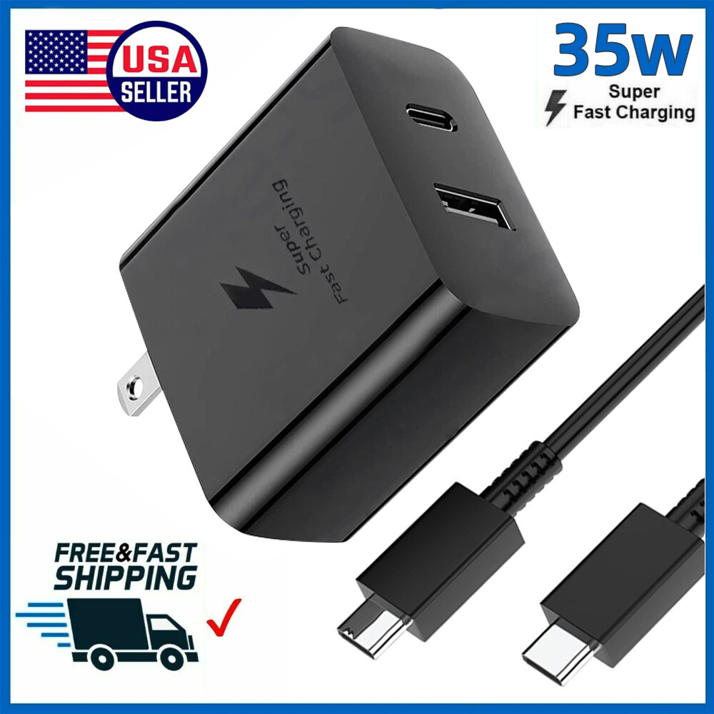 3FT Cable+35W USB-C Super Fast Wall Charger For Samsung Galaxy S21-S23 S24 S25