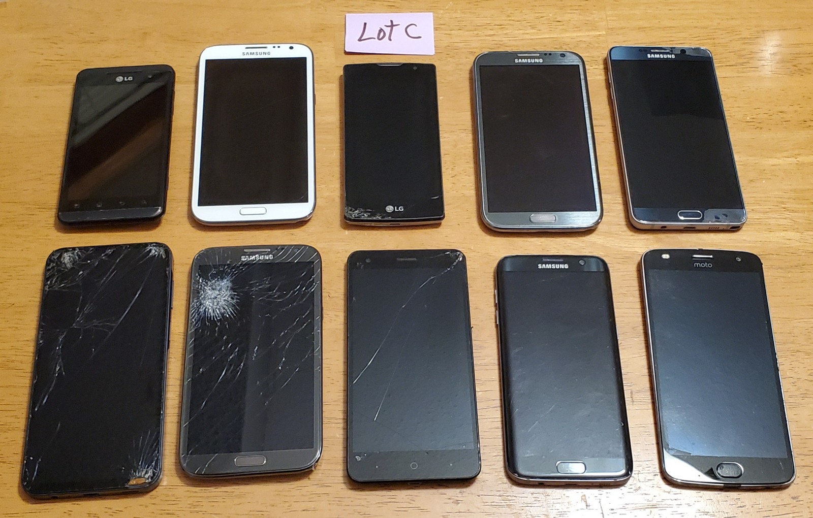 SALE! Lot 10-Samsung Galaxy A15, S7 Edge, Note 5, Note 2, LG *Untested! READ