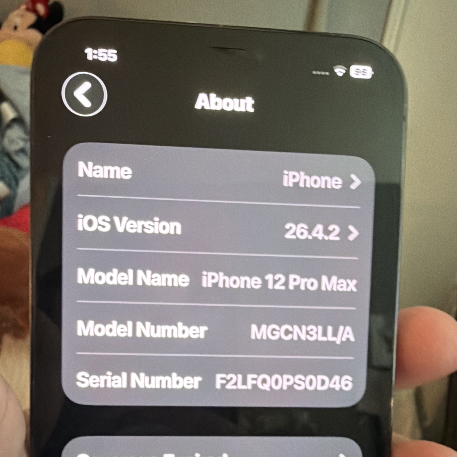 Apple iPhone 12 Pro Max 256GB Blue Smartphone 12MP iOS Model MGCN3LL/A