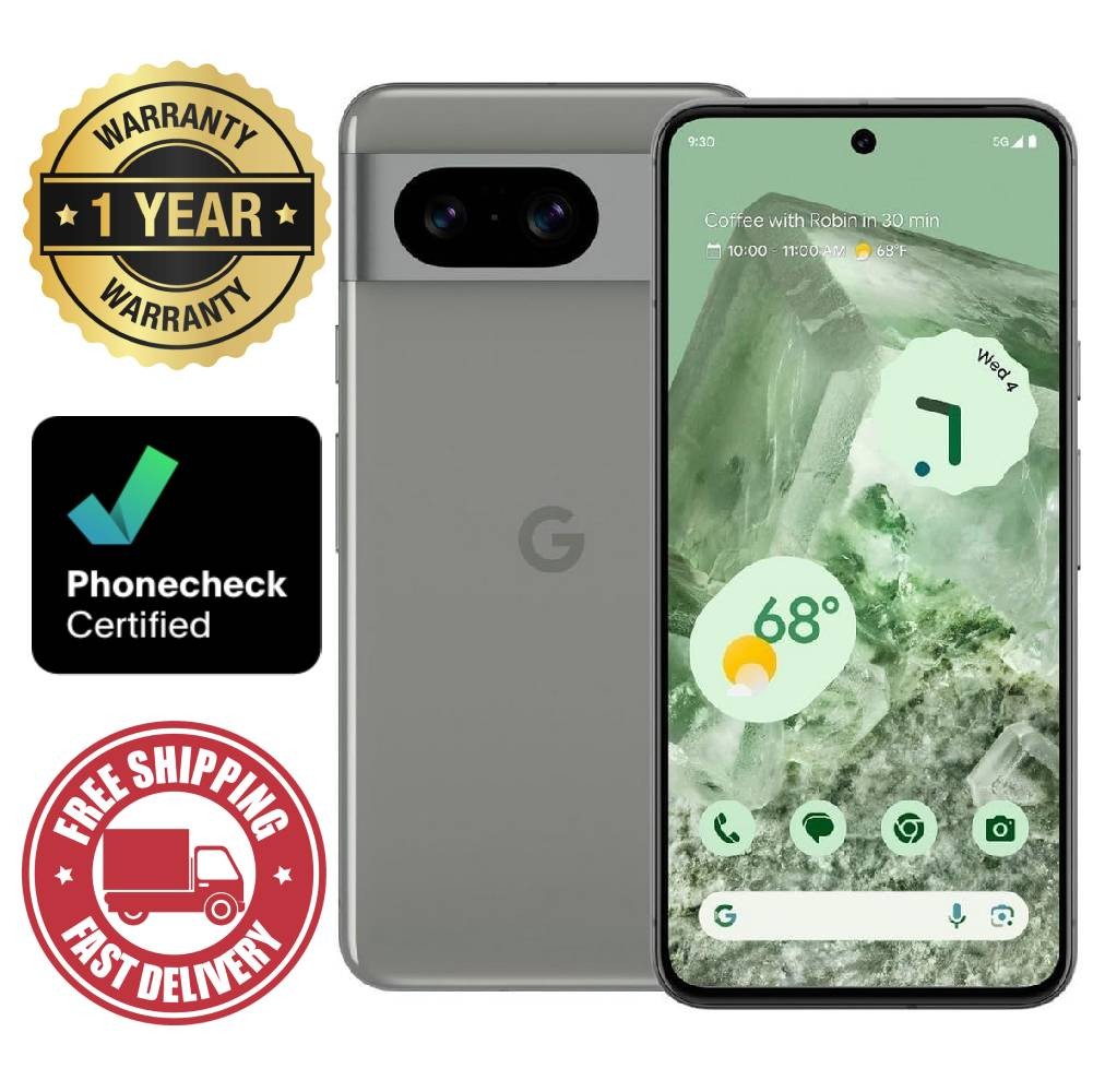 Google Pixel 8 – 128 GB – Hazel (Unlocked) Smartphone – Very Good