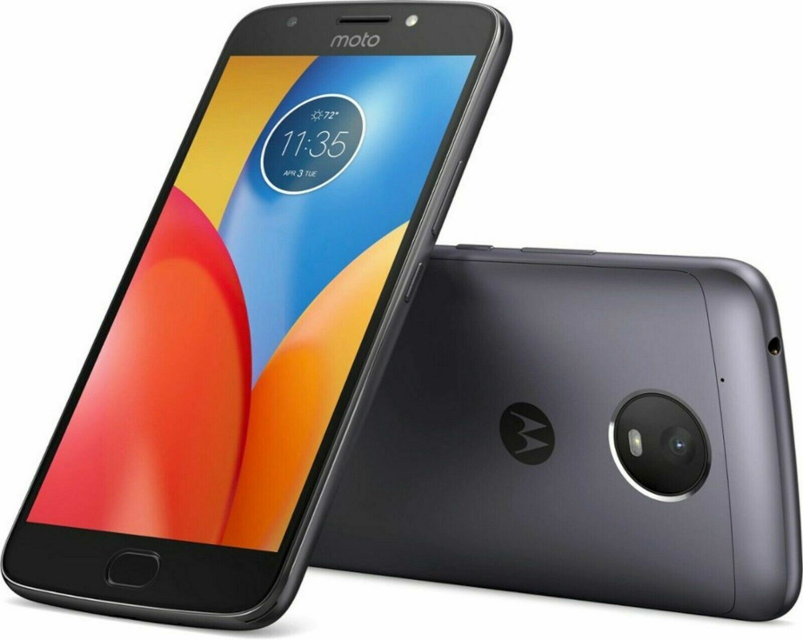 Motorola Moto E4+ Plus 16GB Sprint Network Smart Phone Iron Gray Android – NEW!