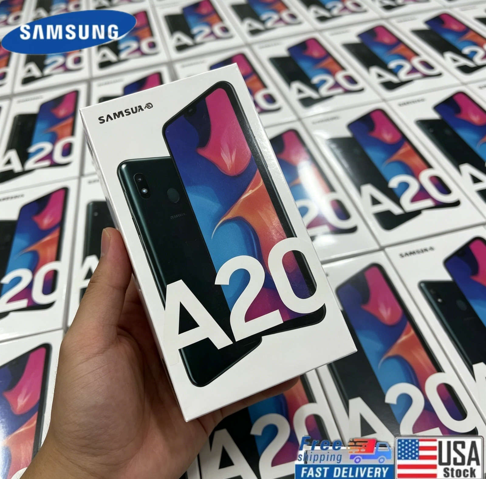 Samsung Galaxy A20 SM-A205U 32GB+ 3GB Black 6.4″ Unlocked Smartphone-New Sealed