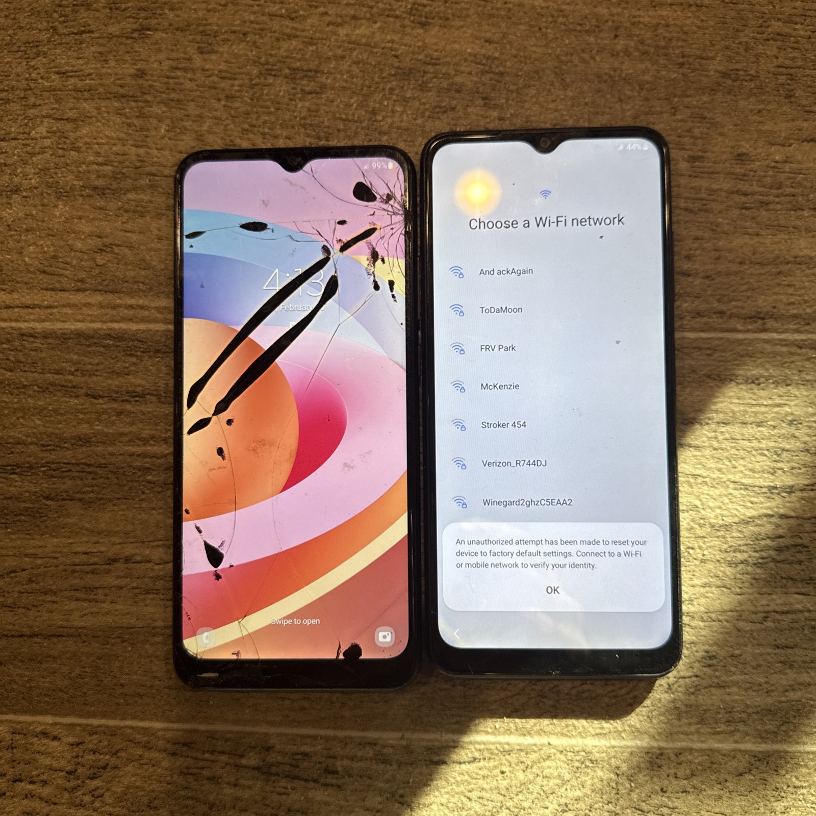 Samsung Galaxy A03s & A02s phones, Both 32GB ATT Black PARTS ONLY