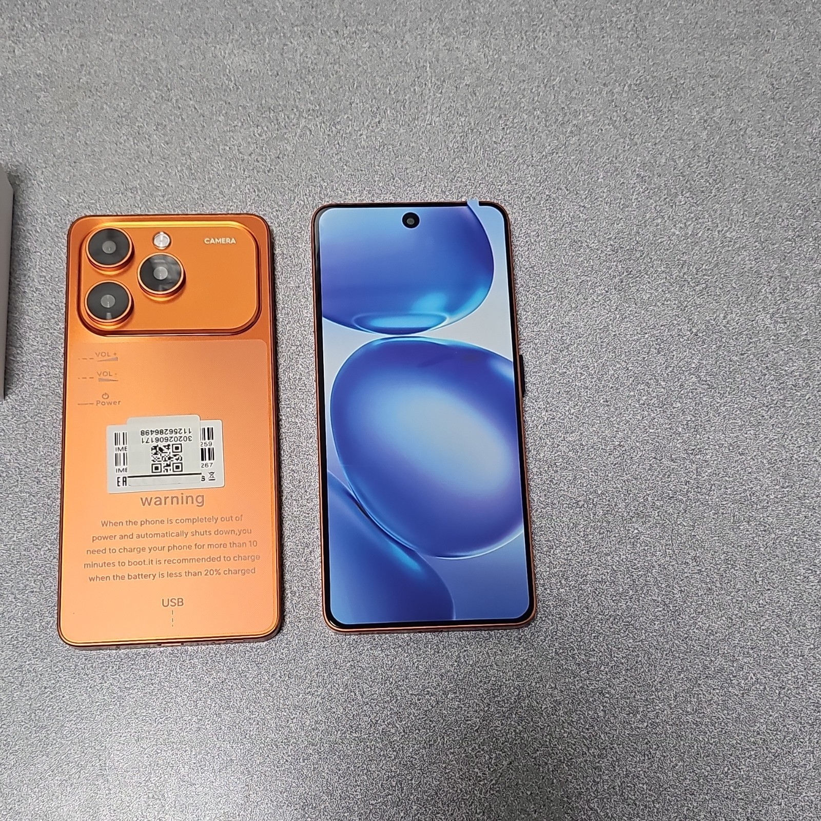 Motorola A17 Unlocked Android 128GB Orange Slate Dual Rear Cameras Bundle