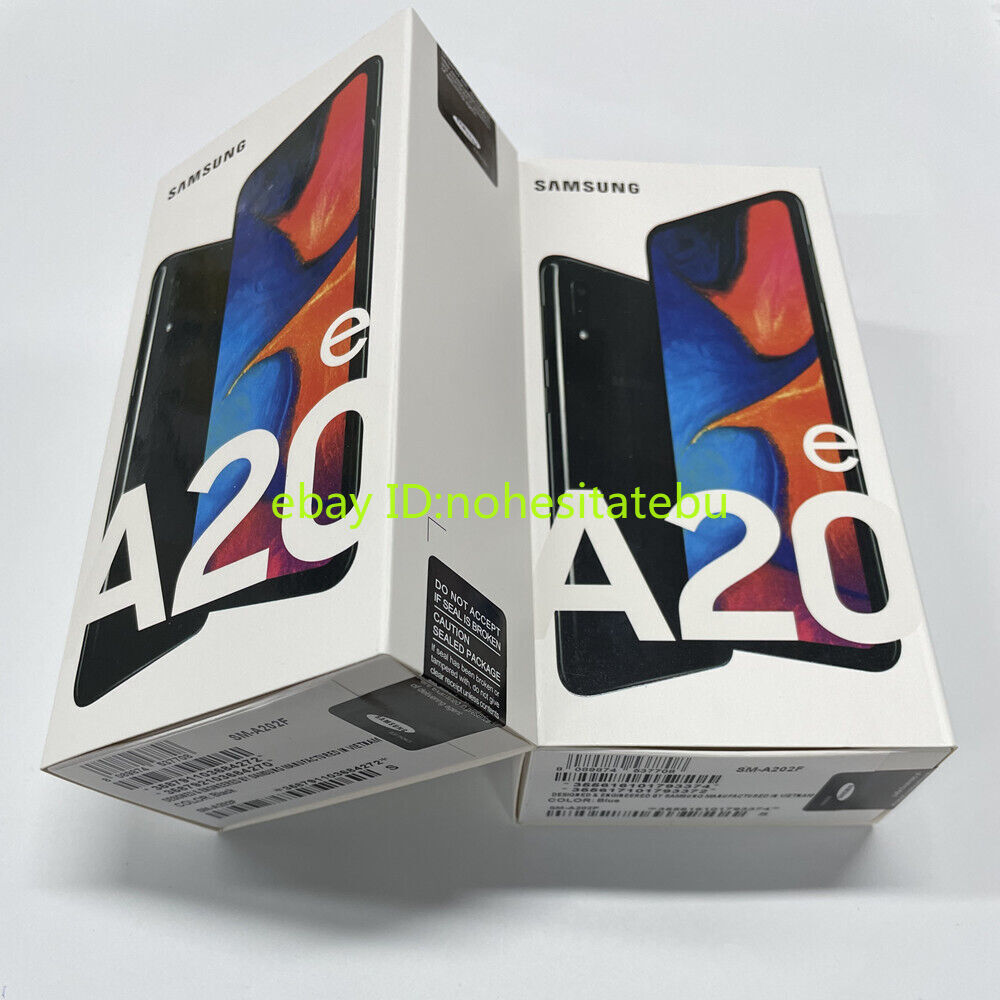 Unlocked Samsung Galaxy A20e A202F/DS 32GB+3GB Dual SIM Multicolor New Sealed